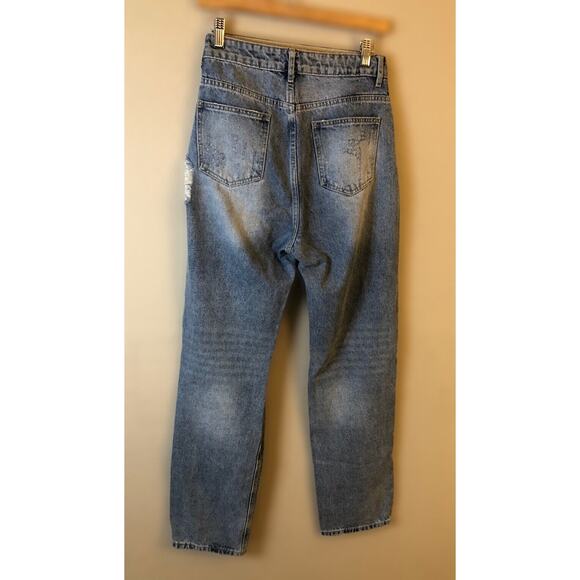 Women's Jeans Distressed Mom Jeans Pants HIGH Waist Sz 27x32, 13” Rise - Picture 4 of 11